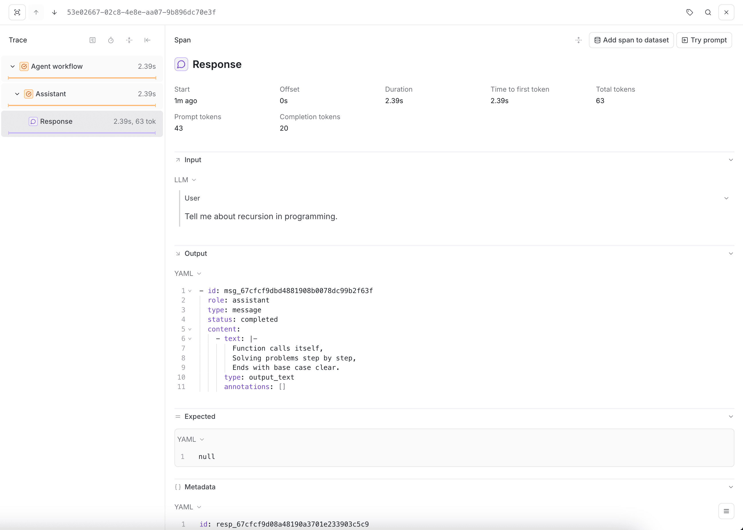 OpenAI Agents SDK Logs